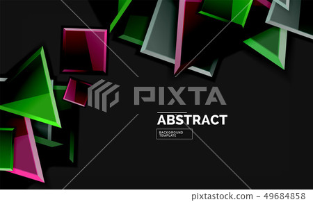 Glossy squares and triangles geometric backgrounds 49684858