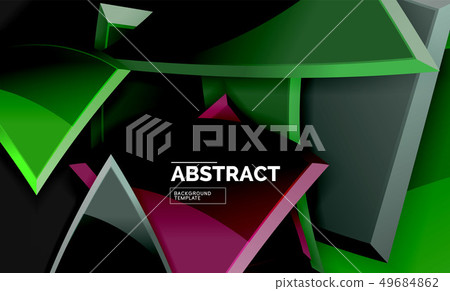 Glossy squares and triangles geometric backgrounds 49684862