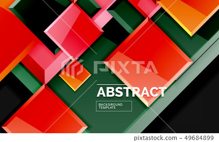 Glossy squares and triangles geometric backgrounds Glossy squares and triangles geometric backgrounds 49684899