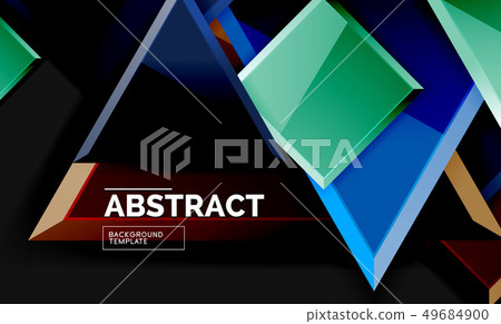 Squares and triangles geometrical background Squares and triangles geometrical background 49684900