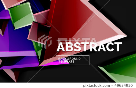Glossy squares and triangles geometric backgrounds 49684930