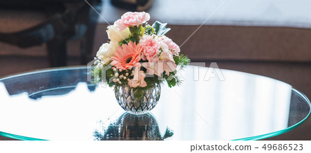 Fresh colorful romantic pastel flower bouquet on 49686523