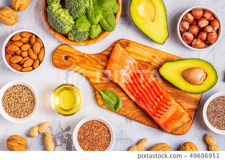Animal and vegetable sources of omega-3 acids. 49686951