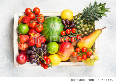 Delicious rainbow fruits Delicious rainbow fruits 49687339