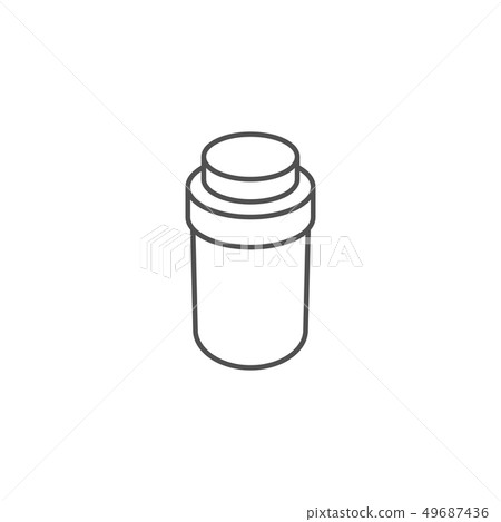 Pills Bottle Vector Icon 49687436