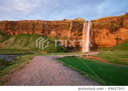 Seljalandsfoss waterfall in Iceland Seljalandsfoss waterfall in Iceland 49687841