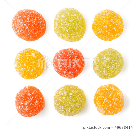 Set of multi-colored marmalade sprinkled with 49688414