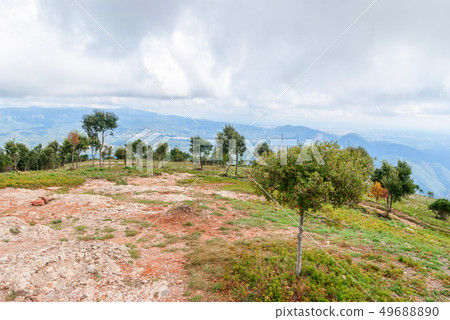 Breathtaking view to Montserrat mountain range on Breathtaking view to Montserrat mountain range on 49688890