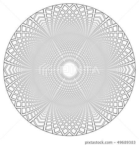 Circle geometric 3D pattern. Circle geometric 3D pattern. 49689383