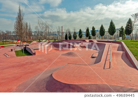 Roller and skate park Roller and skate park 49689445