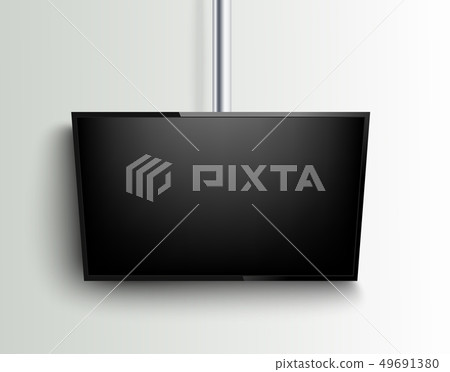 Mockup Realistic TV on white background. Vector Mockup Realistic TV on white background. Vector 49691380