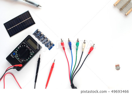 Multimeter digital with small electronic board . Multimeter digital with small electronic board . 49693466