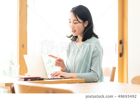 Work at a cafe Work at a cafe 49693492