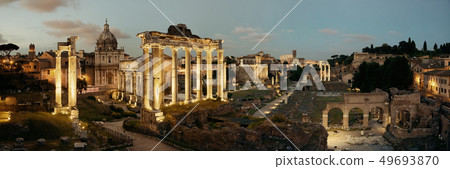 Rome Forum night panorama 49693870