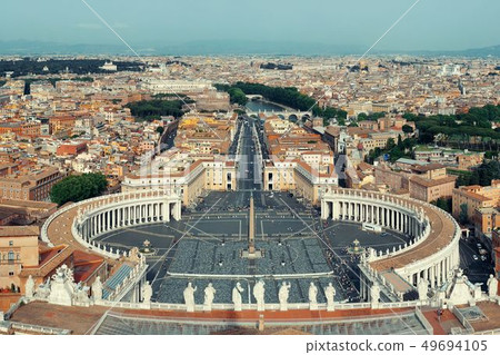 Rome city panoramic view 49694105