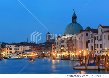 Venice canal night Venice canal night 49694132