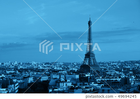Paris rooftop view 49694245