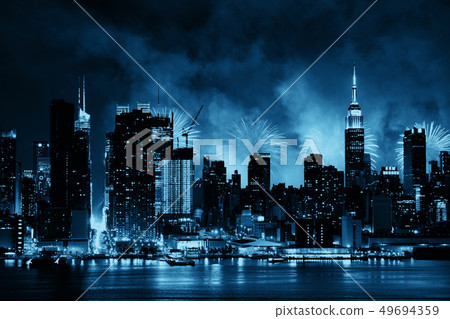 New York City Fireworks 49694359