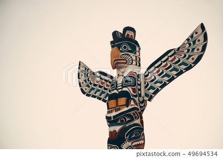 Indian totem poles 49694534