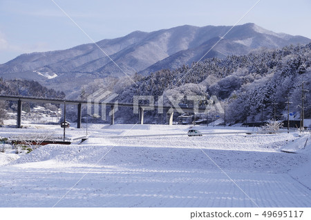 Fukuda Head Snow Landscape Rural Landscape Satoyama Fukuda Head Snow Landscape Rural Landscape Satoyama 49695117