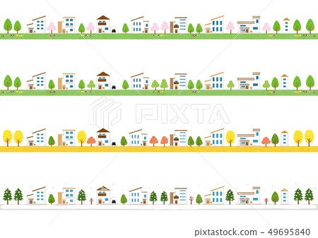 Material-Landscape with a house (four seasons 2) 49695840