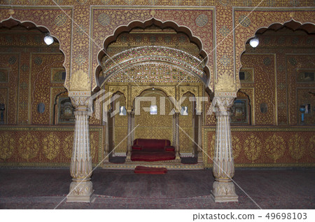 Private audience hall called as Anup Maha, Bikaner Private audience hall called as Anup Maha, Bikaner 49698103