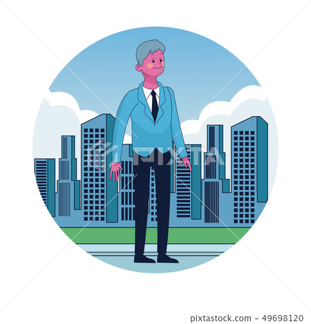 Businessman in the city Businessman in the city 49698120