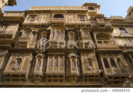 Decorative outer view, Patwon Ki Haveli, Jaisalmer 49698450