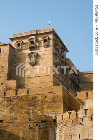 Decorative outer wall of the fort, Jaisalmer 49698452