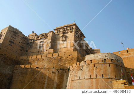Decorative outer wall of the fort, Jaisalmer 49698453