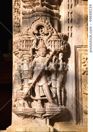 Beautifully carved idols, Jain Temple, Jaisalmer  49698534