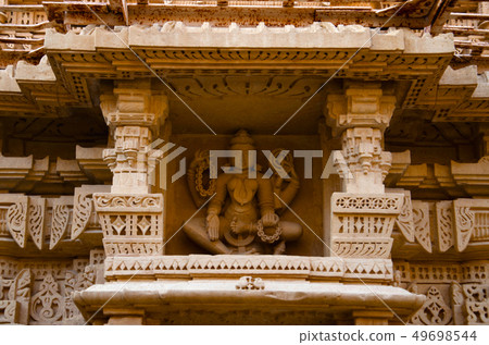 Beautifully carved idols, Jain Temple, Jaisalmer 49698544