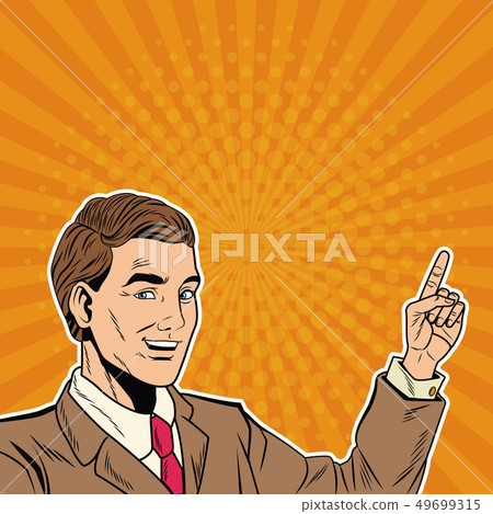 Businessman pop art cartoon Businessman pop art cartoon 49699315