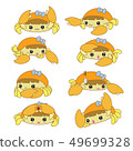 Cute crab with many acts 49699328