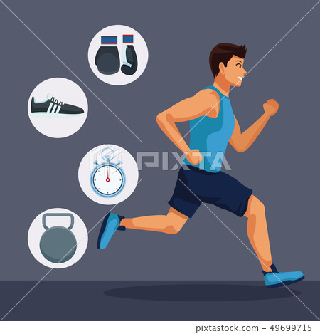 Fitness man running 49699715