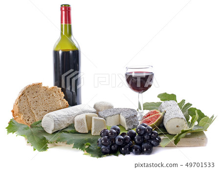 goat cheeses, fruits and wine goat cheeses, fruits and wine 49701533