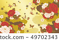 Japanese pattern flower background 49702343
