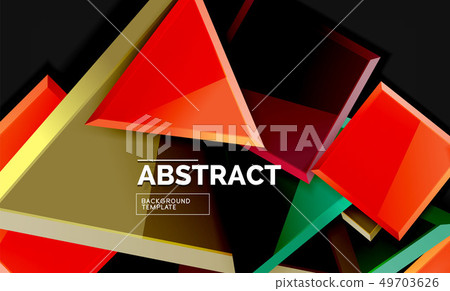 Squares and triangles geometrical background Squares and triangles geometrical background 49703626