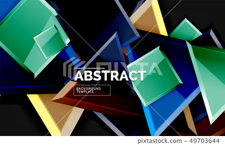Squares and triangles geometrical background 49703644