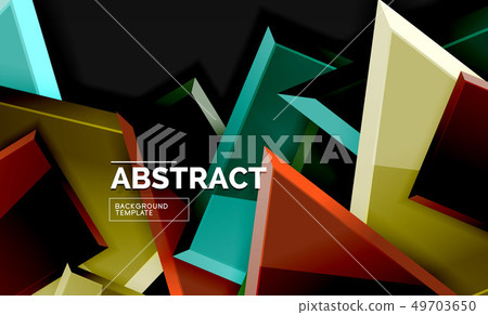 Glossy mosaic style geometric shapes - squares and 49703650