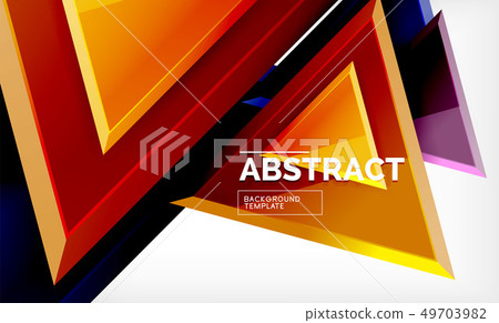 Flying triangles compostion geometric background Flying triangles compostion geometric background 49703982