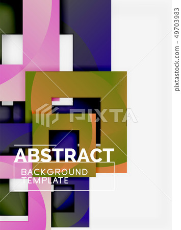Color square composition with text. Geometric Color square composition with text. Geometric 49703983