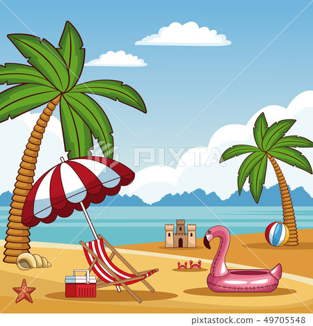 Beautiful summer beach Beautiful summer beach 49705548