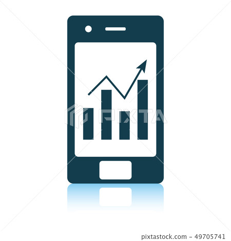 Smartphone with analytics diagram icon 49705741