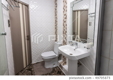 The interior of the toilet room in the apartment 49705873