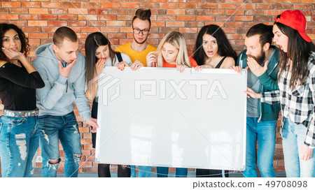 millennials whiteboard surprised impressed 49708098