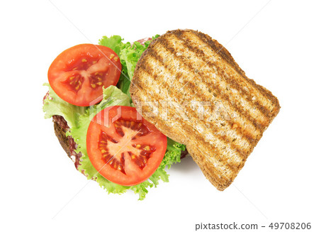 sandwich with salami and tomato 49708206