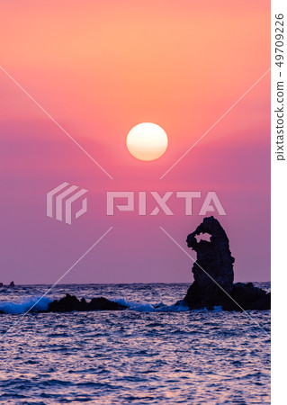 (Shizuoka Prefecture) Sunset at Nishi Izu and Otako Coast 49709226