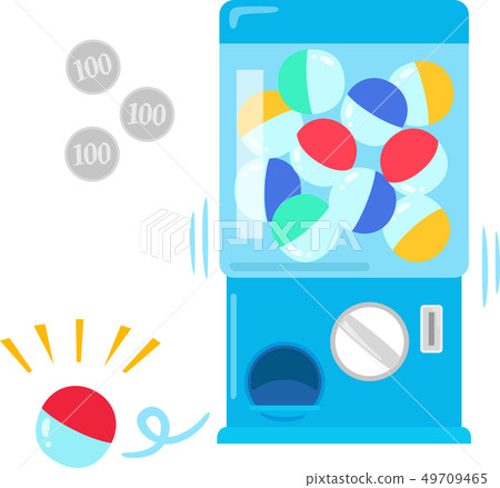 Capsule coming out of capsule toy machine 49709465