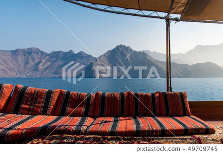 Dhow boat cruise view in Oman 49709745